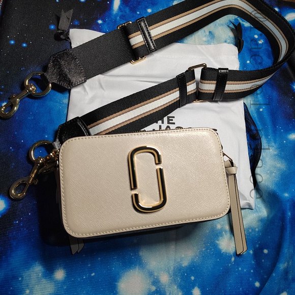 NWT Marc Jacobs Snapshot Crossbody Bag cream white - Picture 1 of 12